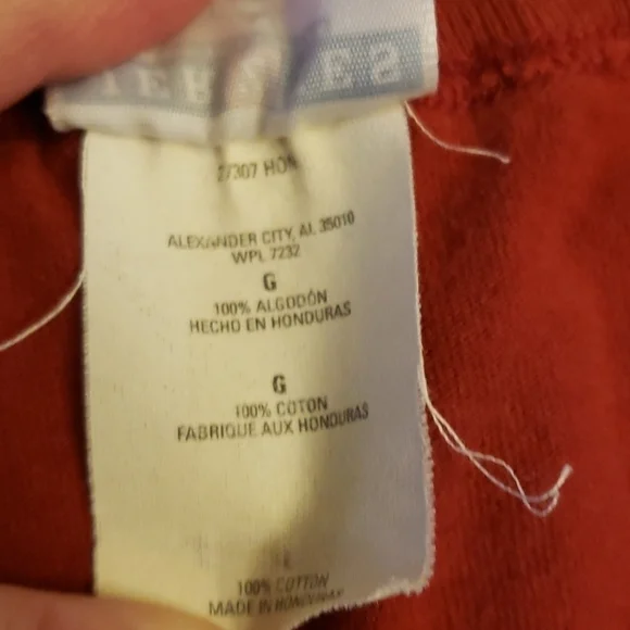 Vintage Jerzees Single Stitch Sleeveless Tank Tee Muscle Shirt Red Lg 45 Chest - Picture 5 of 9